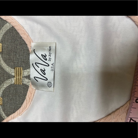 Vava x Joy Han Crochet Lace Sleeve Midi Sheath Dress Apricot Sexy Cutouts - Picture 11 of 14